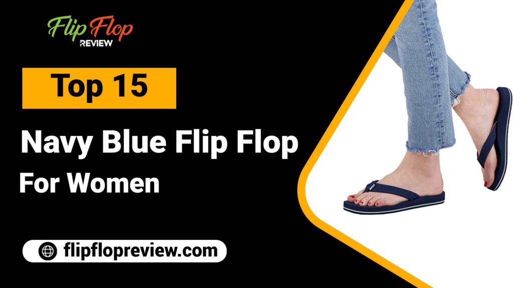 navy blue flip flops womens
